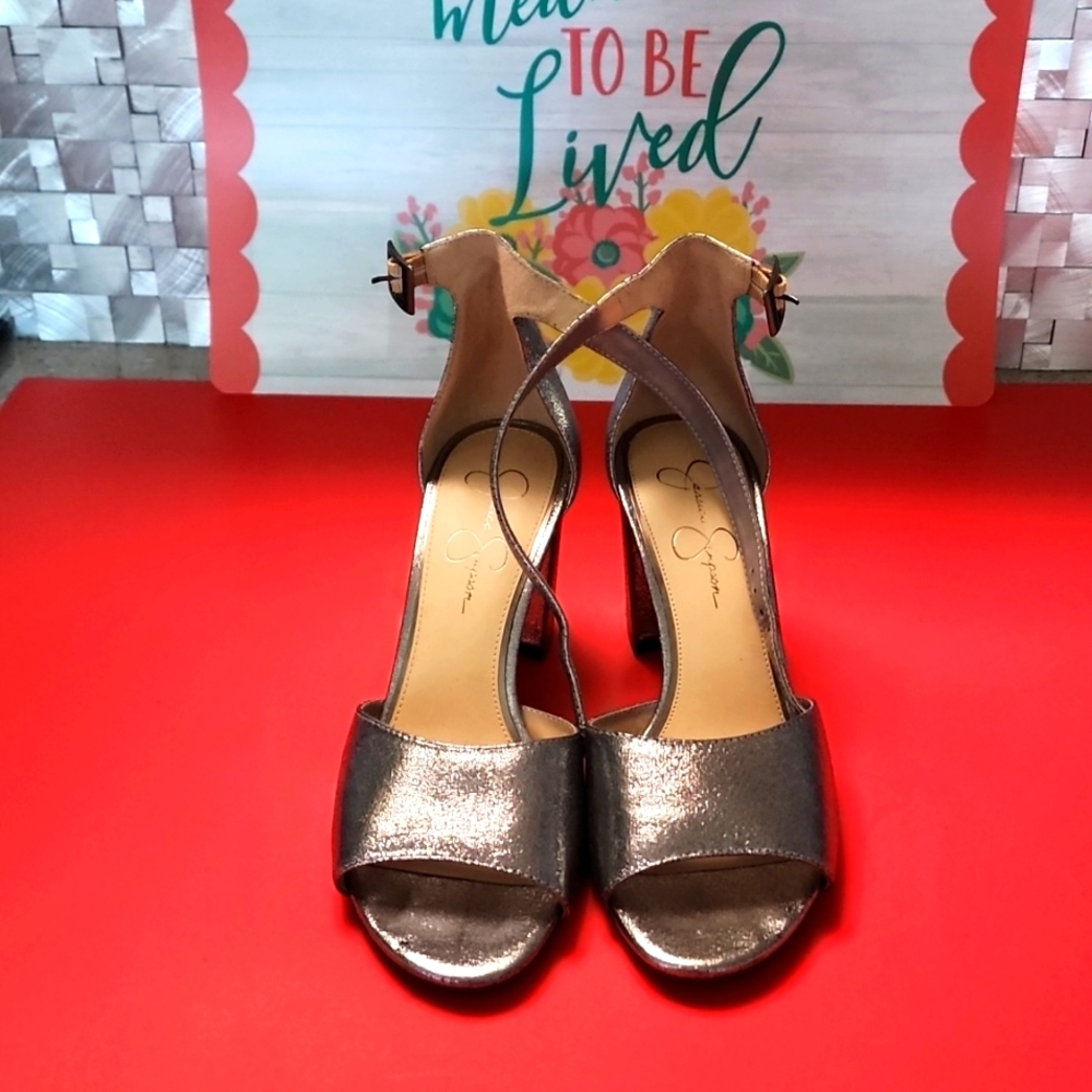 Jessica Simpson ankle strap heels